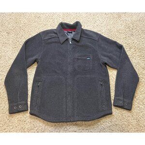 Kavu Women's Gray Sherpa Fleece Full Zip Jacket Size Medium M EUC